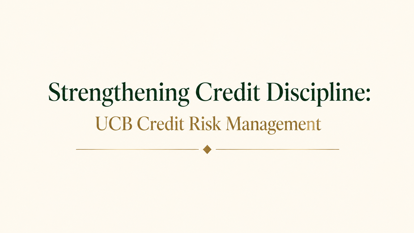Strengthening Credit Discipline: What the 2026 Credit Risk Management Amendments Mean for UCBs